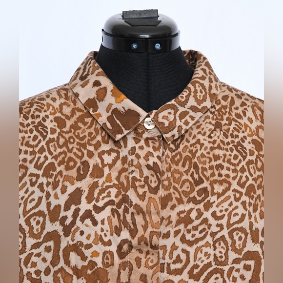Silk Button-down Shirt Animal Print - Picture 2 of 6